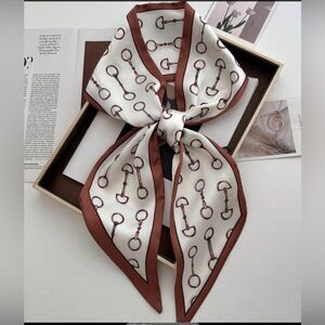 COMING SOON! NEW Double-Sided Horse-bit Chain Printing Satin Scarf Twilly